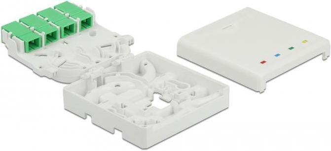 Actual product image Delock FO junction box for DIN rail 4 x SC Simplex or LC Duplex (Splice box)