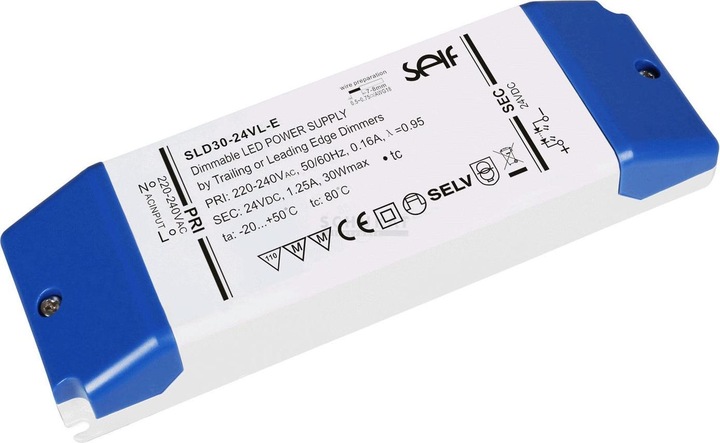 Actual product image Dotlux LED control gear 24V/DC 30W 0.2-1.25A IP20 dimmable