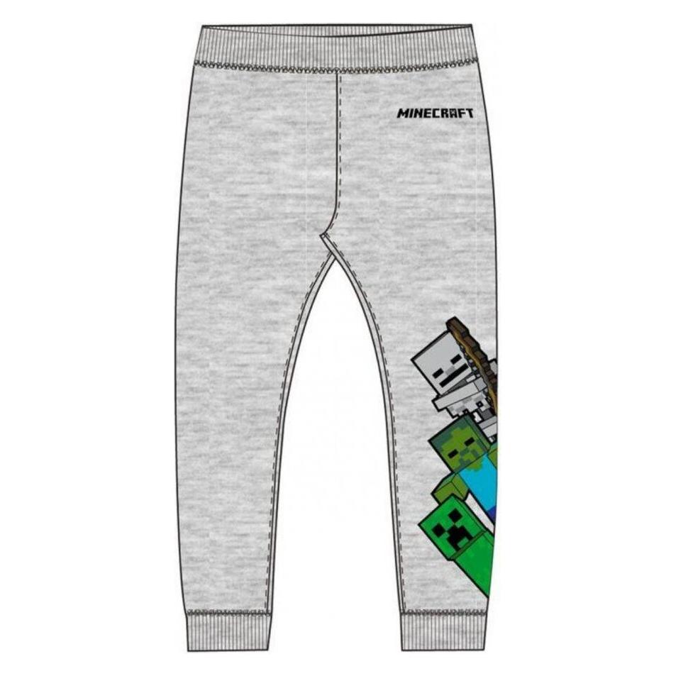 Procos, Jungen, Hosen, Minecraft Kinder Lange Hose, Jogginghose, 12 Jahre, Grün, Grau, (152)