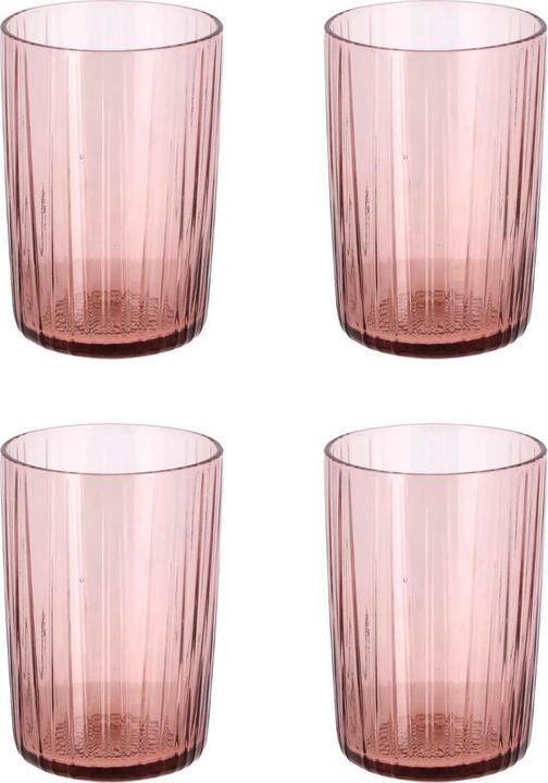 Bitz Trinkglas Kusintha 280 ml, 4 Stück, Pink (0.28 l, 4x)