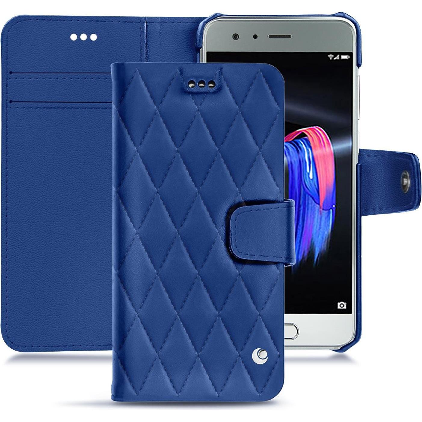 Noreve Lederschutzhülle Wallet (Honor 9), Smartphone Hülle, Blau