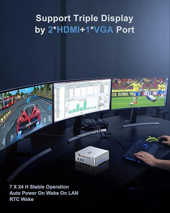 Produktbild NiPoGi Mini PC (Celeron J4125, 8+128GB)