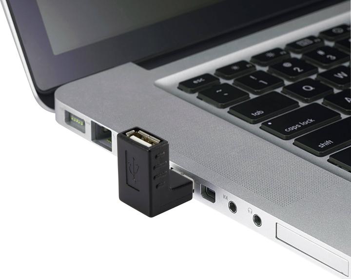 Produktbild Renkforce USB 2 Adapter A-Stecker zu A-Buchse 90° nach oben gewinkelt (USB 2.0, 2.50 W)