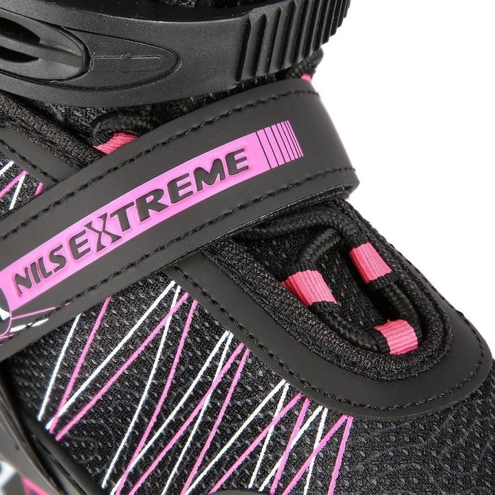 Produktbild Nils Rollschuhe/Hockey-Skates NH11912 schwarz-rosa - PU76 mm/82A (M 35-38) (37)