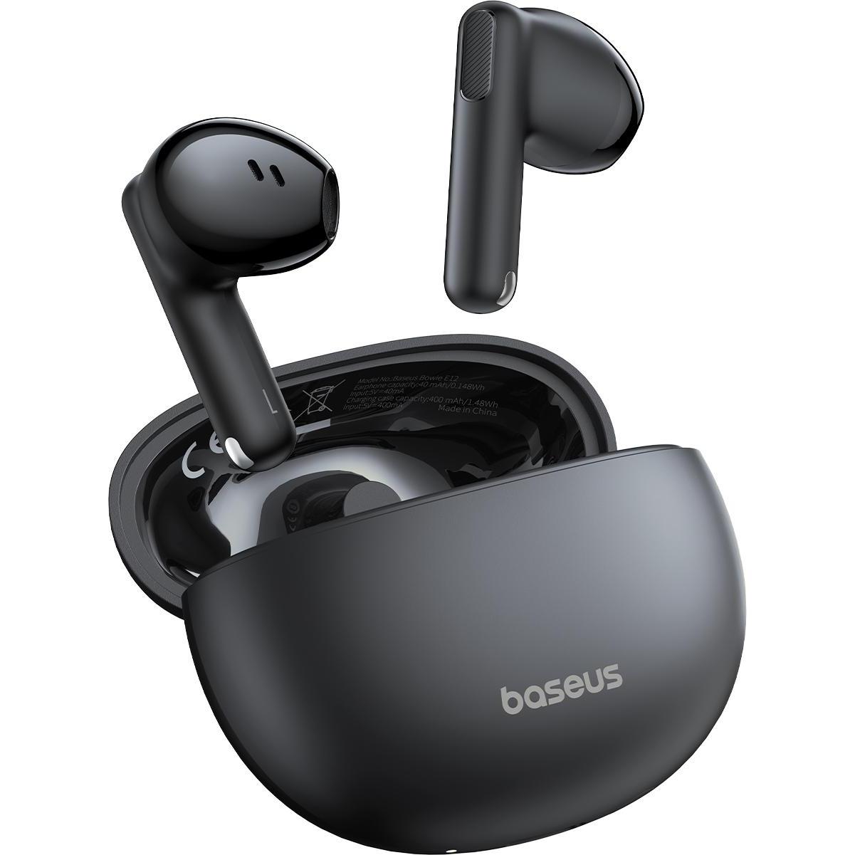 Baseus Earphones TWS Bowie E12 (black) (Kabellos), Kopfhörer, Schwarz