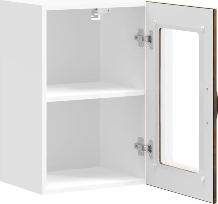 Image du produit VidaXL Armoire suspendue de cuisine avec porte vitrée Lucca chêne fumé Armoire murale de cuisine (40 x 31 x 60 cm)