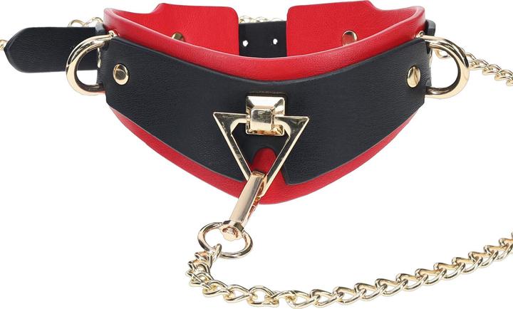 Actual product image Ouch! Milan Collection - Collar with Leash - Black/Red