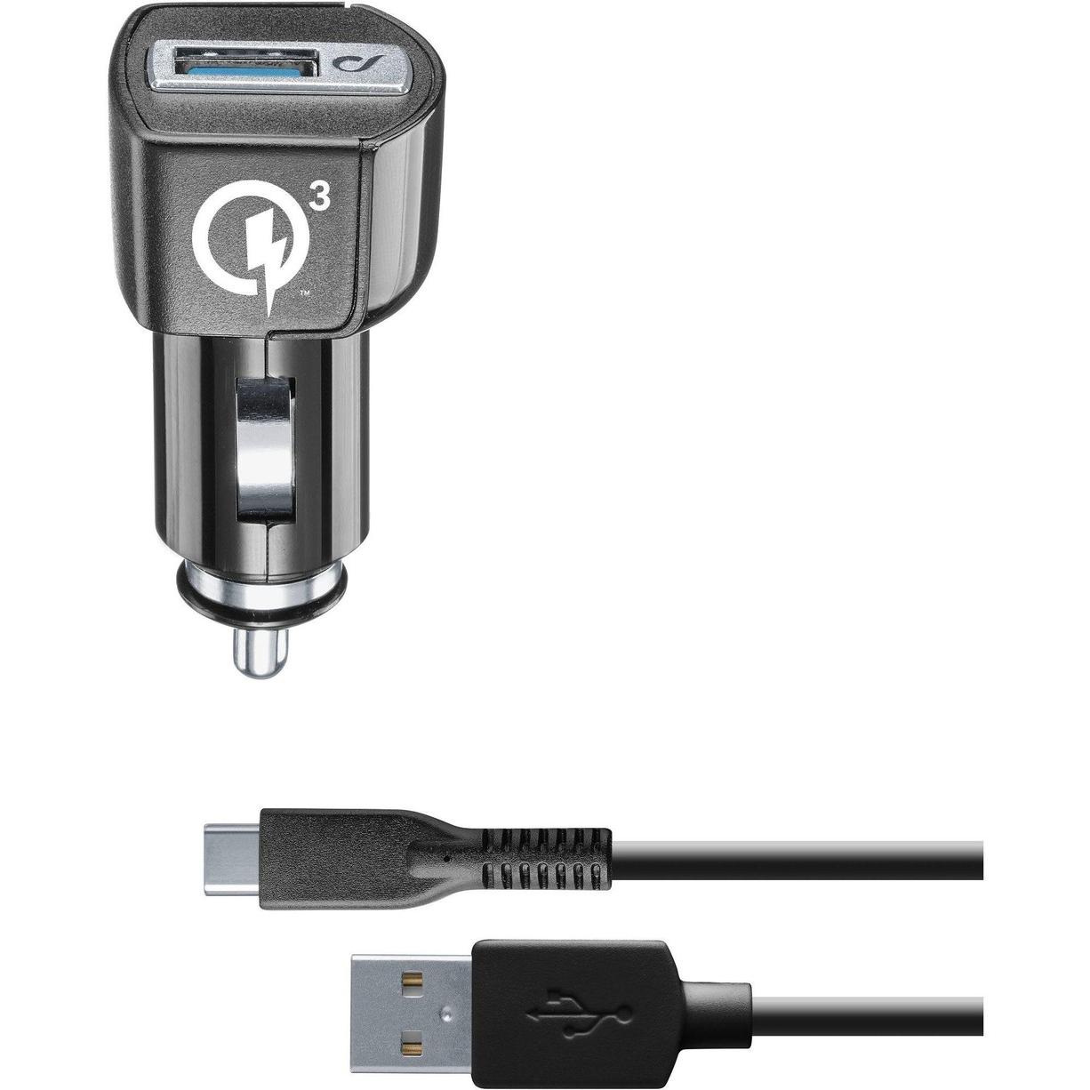 Cellularline Car Charger, Auto Adapter, Schwarz