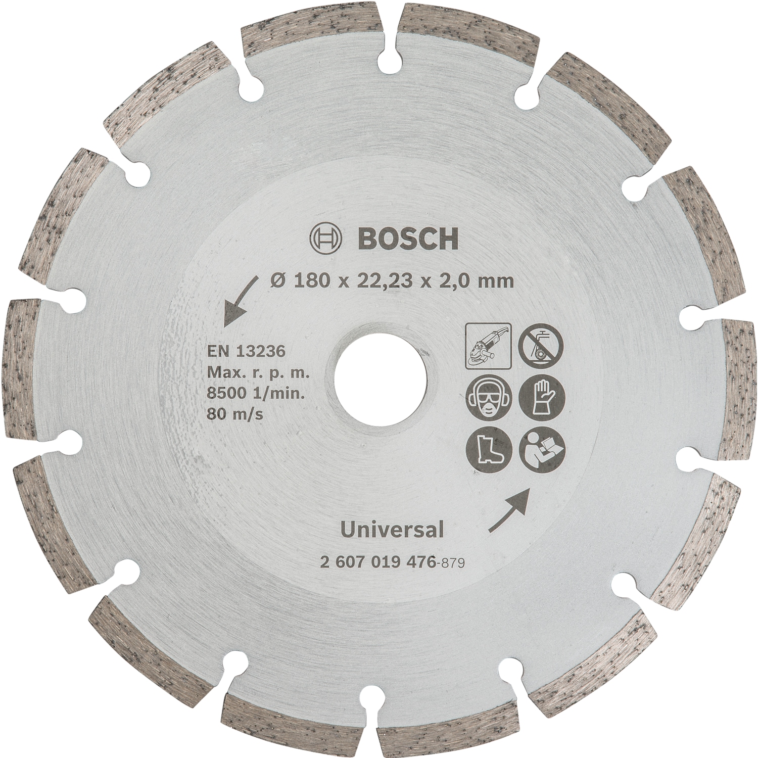 Bosch Zubehör, Sägeblatt, Diamanttrennscheibe für Baumaterial, Ø 180 mm