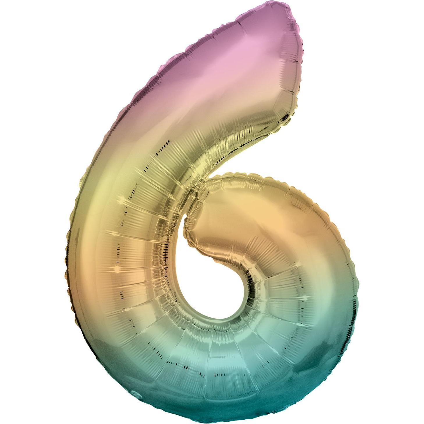 Amscan Folienballon Rainbow Zahl