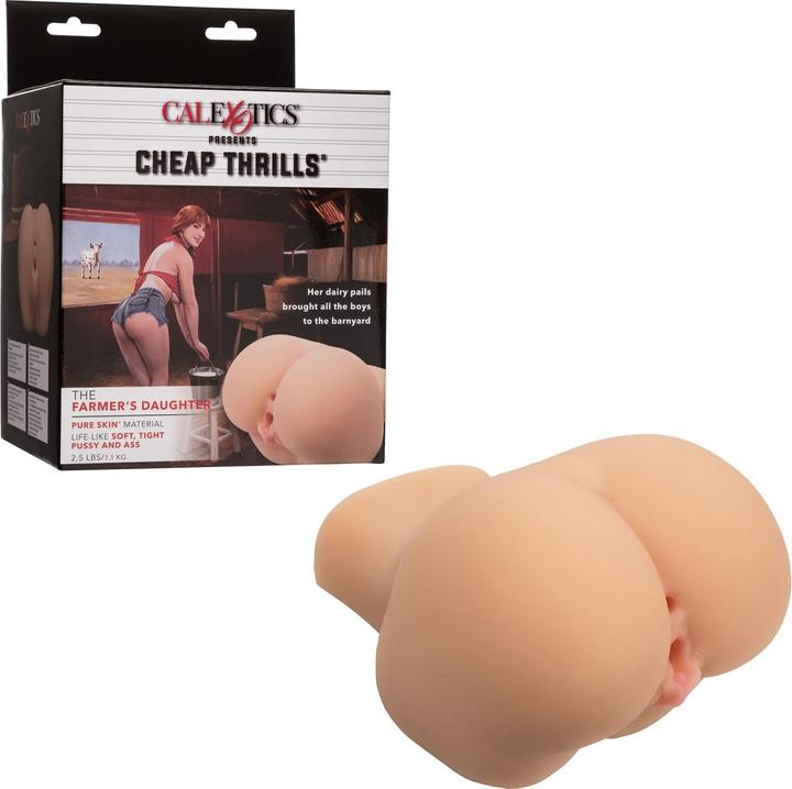 Actual product image CalExotics The Farmers Daughter Double Realistic Masturbator, Flesh