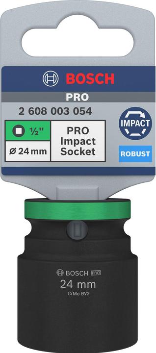 Produktbild Bosch Professional Zubehör PRO Impact Steckschlüsseleinsatz, 1/2", 24 mm, Standard (24 mm)