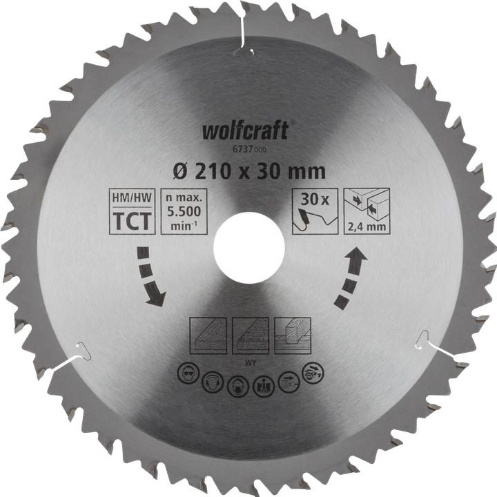 Produktbild wolfcraft 1 Kreissägeblatt HM, 30 Zähne ø210mm