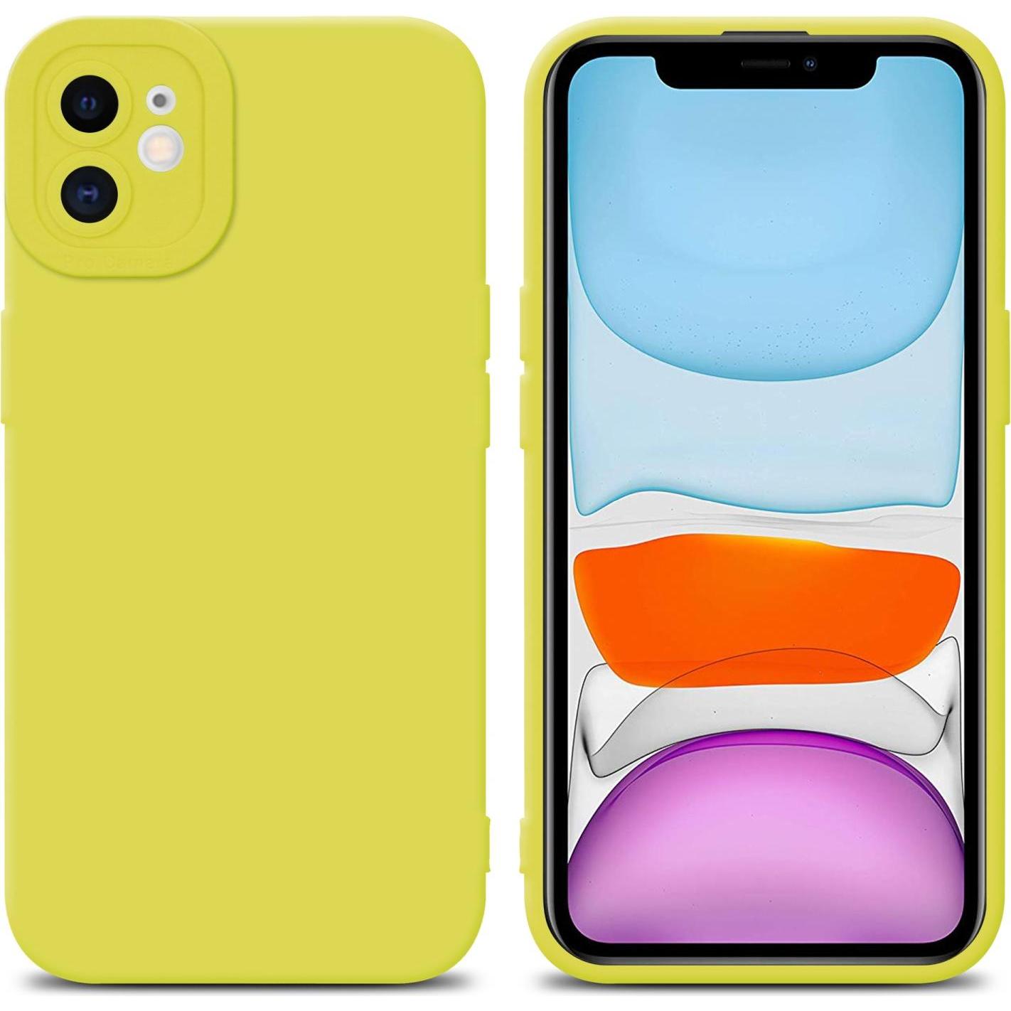 Cadorabo Hülle für Apple iPhone 11 im TPU Fluid LM162 Style (Apple iPhone 11), Smartphone Hülle, Gelb