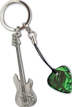 Grover Allman Porte-clés métallique GA Bass Guitar