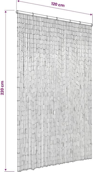 Produktbild vidaXL Türvorhang (120 x 220 cm)