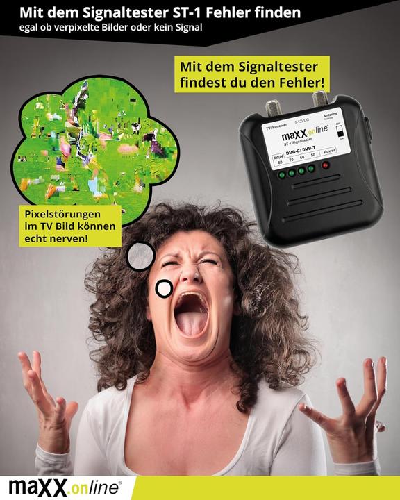 Immagine prodotto Maxx.onLine Signaltester für DVB-C/DVB-T Kabelfernsehen