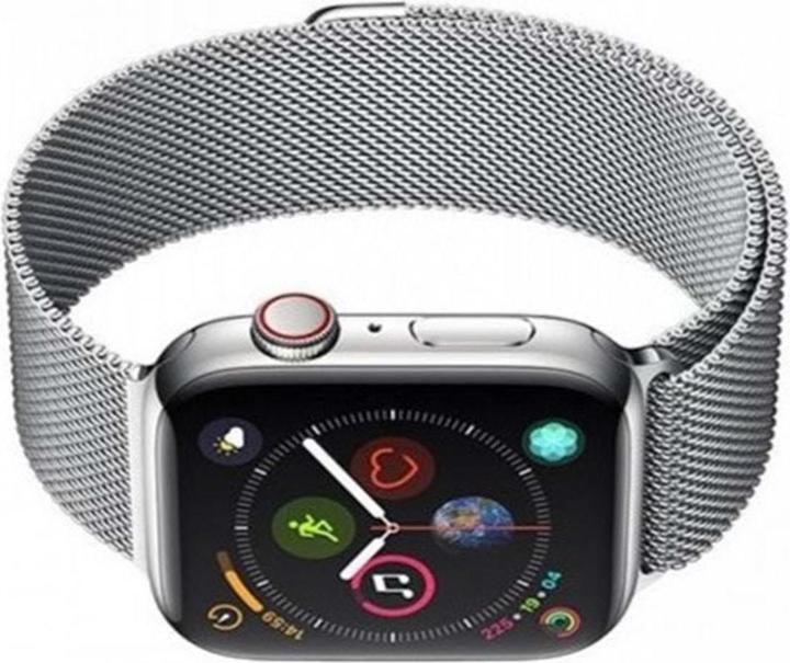 Actual product image Devia strap Elegant Milanese for Apple Watch 41mm/ 40mm/ 38mm silver (20 mm, Stainless steel, Stainless steel)