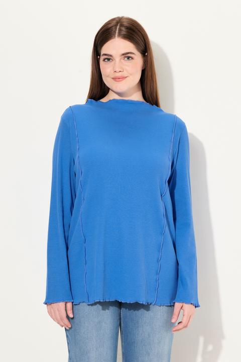 Produktbild Ulla Popken T-Shirt, Rippjersey, Stehkragen, Langarm (46, 48)