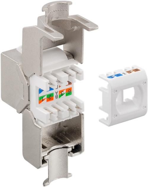 Produktbild OEM CAT8 STP Keystone Netzwerkstecker - Toolless (Keystone Modul)