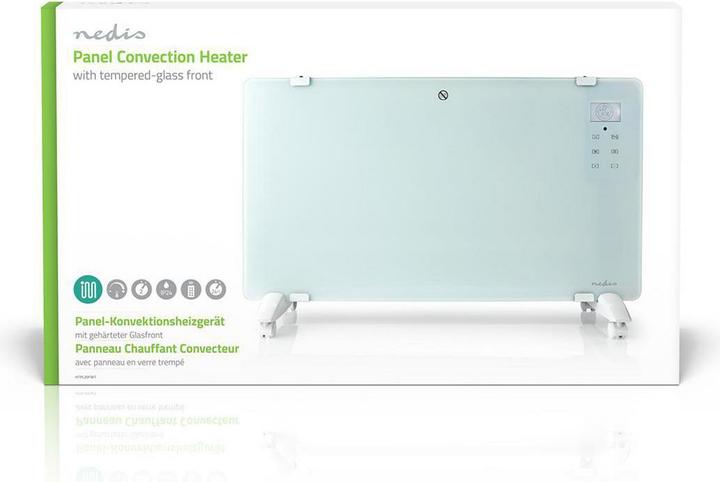 Actual product image Nedis HTPL20FWT Glass panelling convector (2000 W)