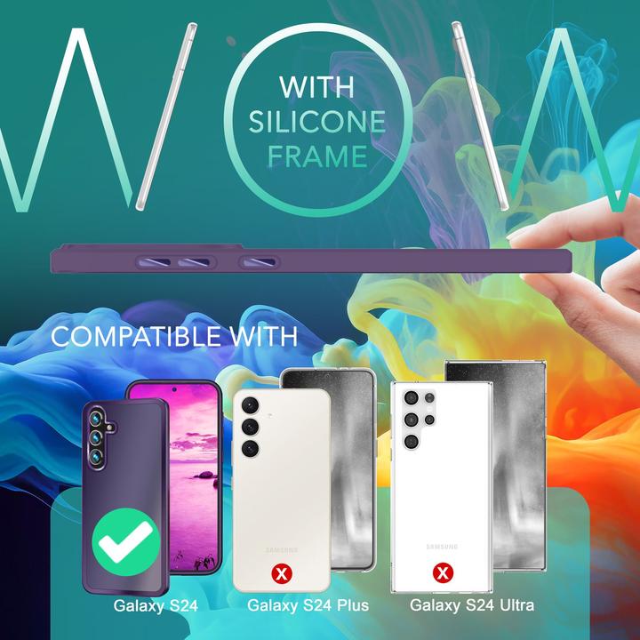 Immagine prodotto Nalia Copertura ibrida semitrasparente con cornice protettiva (Samsung Galaxy S24)