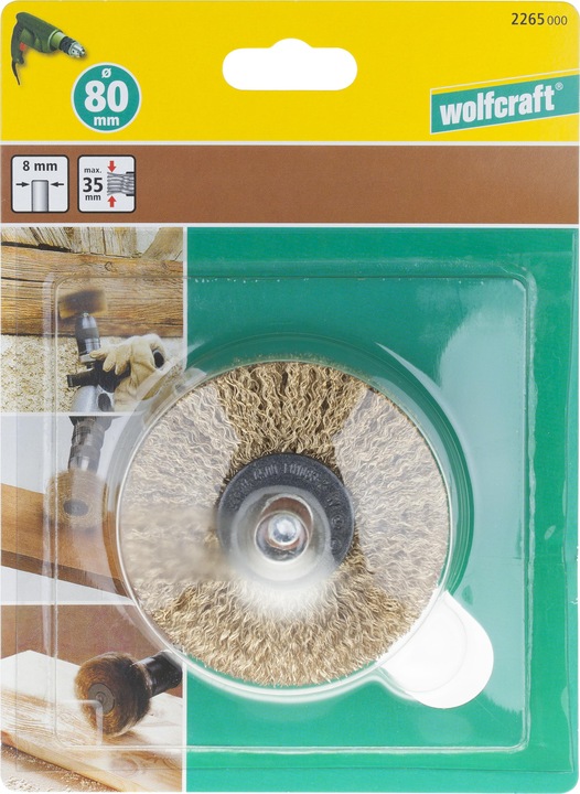 Produktbild wolfcraft Holz-Struktur-Bürste, Ø 80 mm