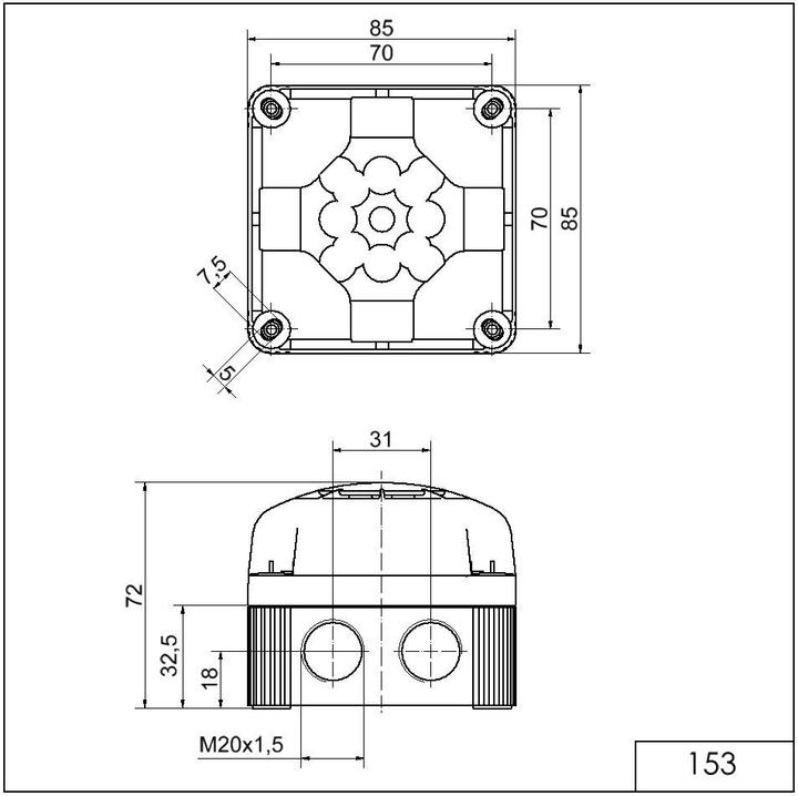Productafbeelding Werma Zwarte 8-toons sirene, 24 Vdc, 105dB