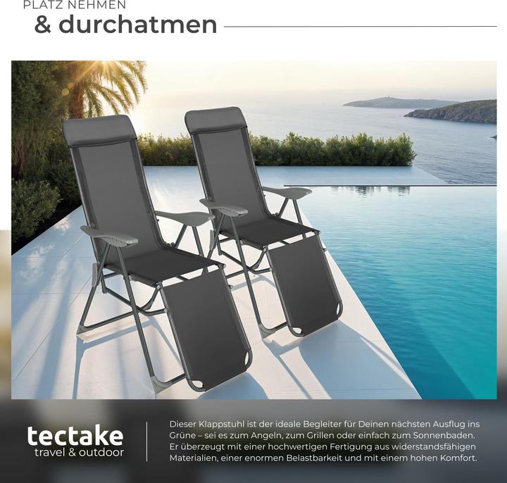 Produktbild tectake Gartenstühle (146.50 cm)