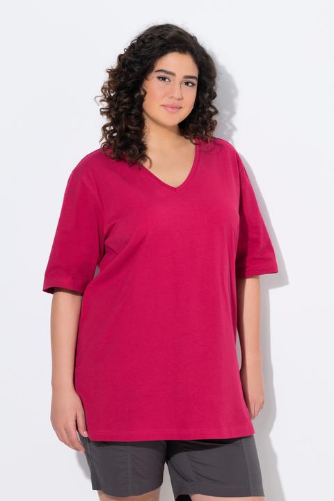 Produktbild Ulla Popken T-Shirt, V-Ausschnitt, Relaxed, Halbarm (62)