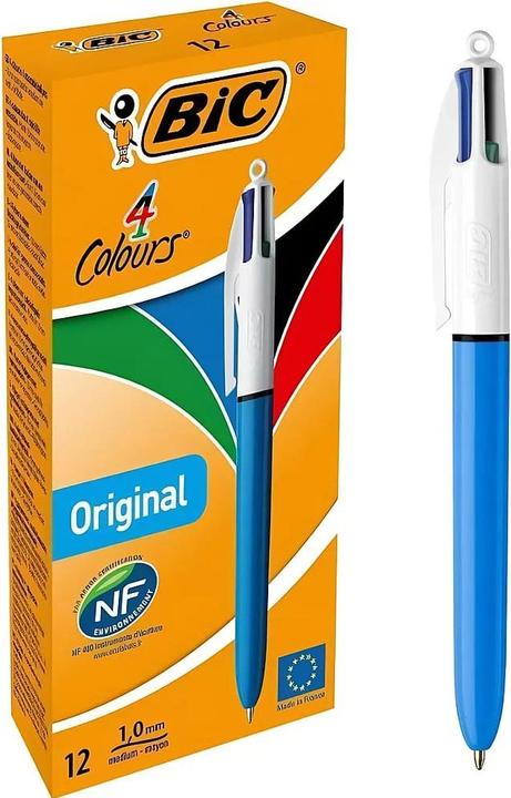Actual product image Bic Ballpoint pen 4 Colours Original 0.32 mm 12 pieces (Multicoloured, 12x)