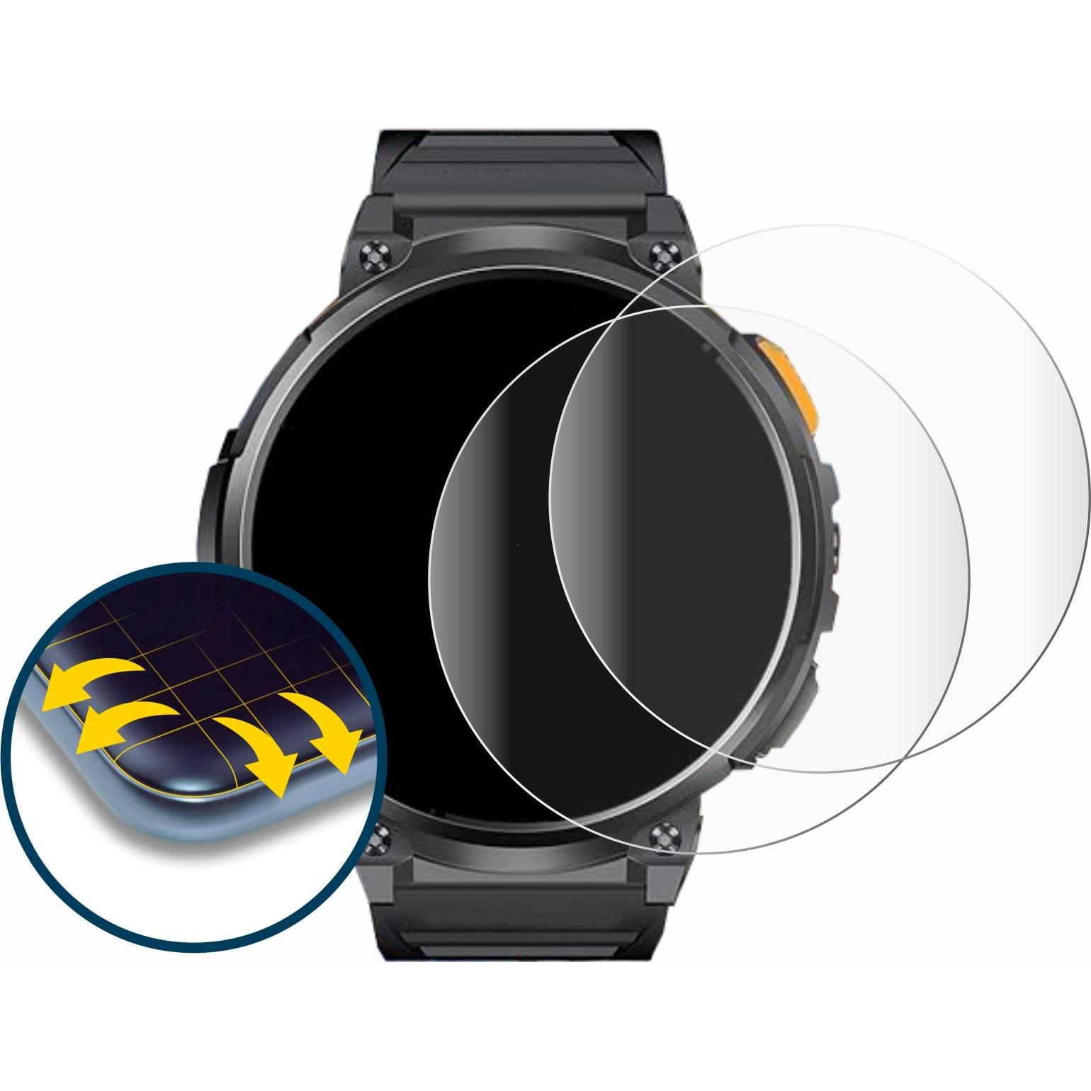 Thumbnail - BROTECT Fullscreen Schutzfolie Displayschutz Folie Klar Transparent, Smartwatch Schutzfolie, Transparent