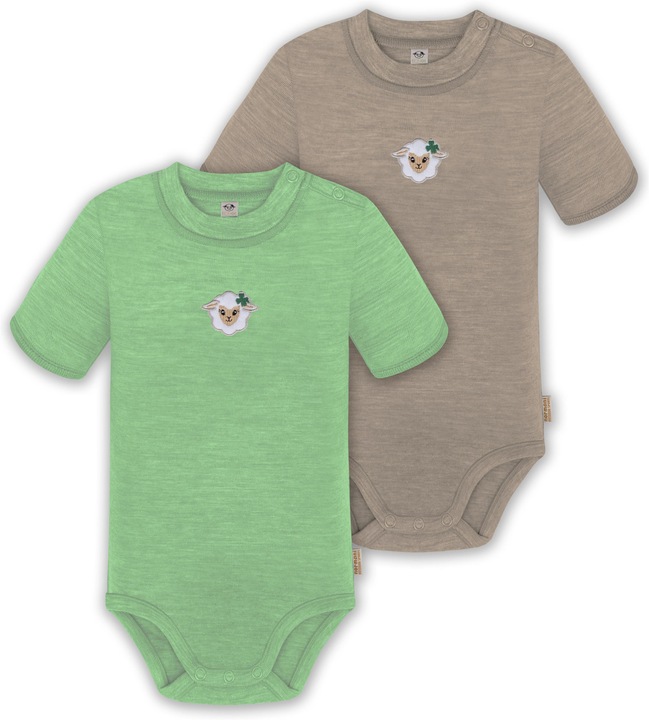 Normani 2er Set Baby Merino Kurzarmbody „Tihoi" - 9317