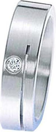 Produktbild Xen Bandring mit 1 Brillant 0,04 ct. - Schlitz mattiert 6 mm (22, 69)