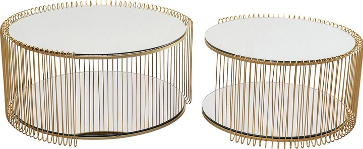 Produktbild Kare Design Couchtisch Wire Double Brass (2/Set)