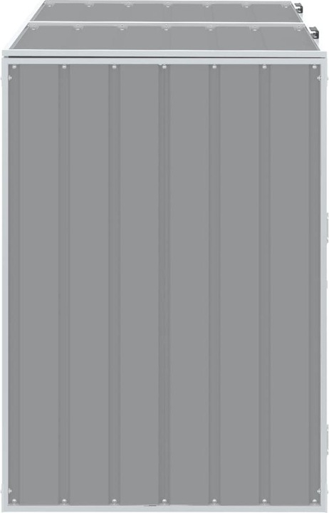 Produktbild VidaXL Mülltonnenbox für 2 Tonnen Grau 144x81x113 cm Stahl