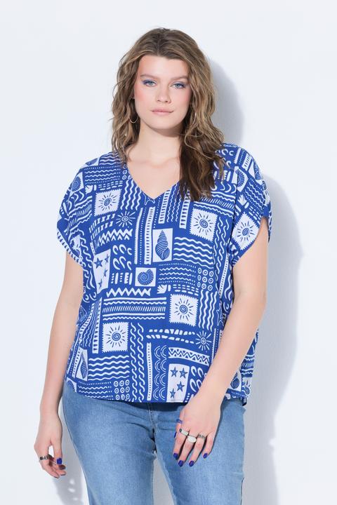 Produktbild Studio Untold Blusenshirt, oversized, mit Kachel-Print (50, 52)