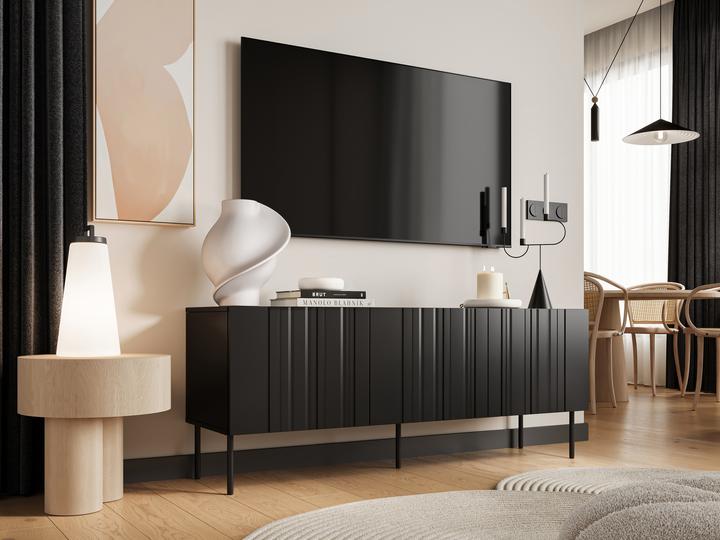 Image du produit Cama RTV Schrank ISLA 150.5x40x60 schwarz matt (150.50 x 40 x 60 cm)