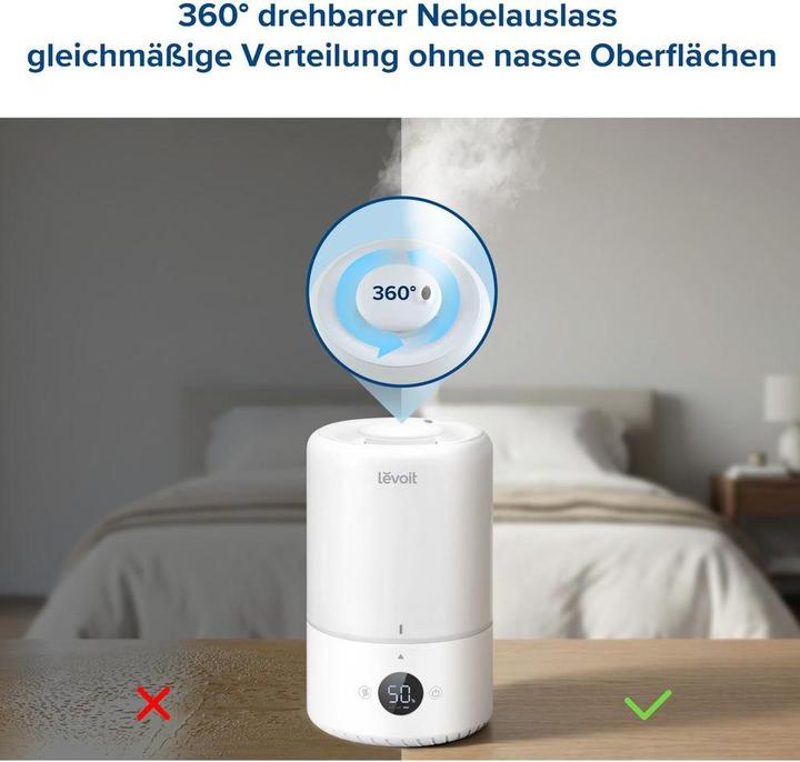 Produktbild Levoit Ultraschall-Luftbefeuchter Dual 200S Smart Top-Fill 27 m² (27 m²)