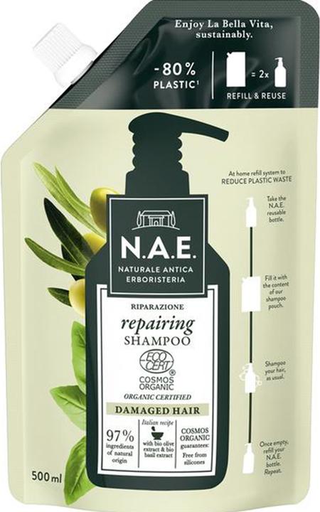 Produktbild N.A.E. Shampoo & Treat Repairing Refill 500 ml (500 ml, Flüssiges Shampoo)