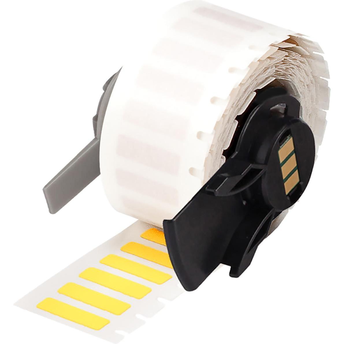 Brady, Rotolo di etichette, M6-153-499-YL, tessuto in nylon, giallo, opaco, 16,00 x 5,00 mm, permanente (750 E.) (1.60 cm)