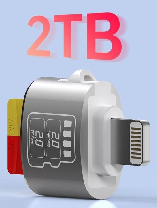 Actual product image PowerGuard Tinyplug Lightning MicroSD Photo Video File Transfer Adapter (Lightning, MicroDot)