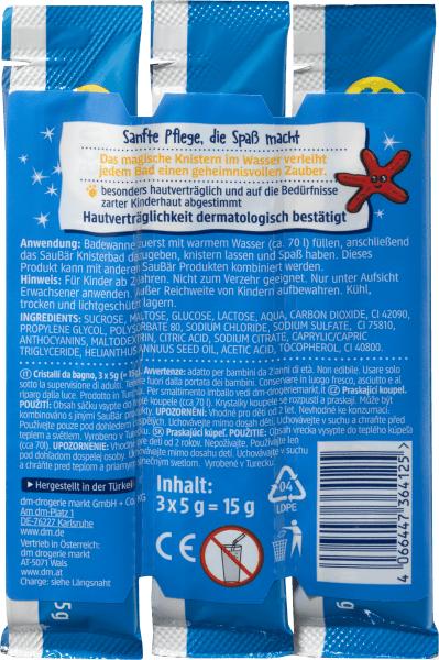 Produktbild dm SauBär Kinder Knisterbad (Badesalz)