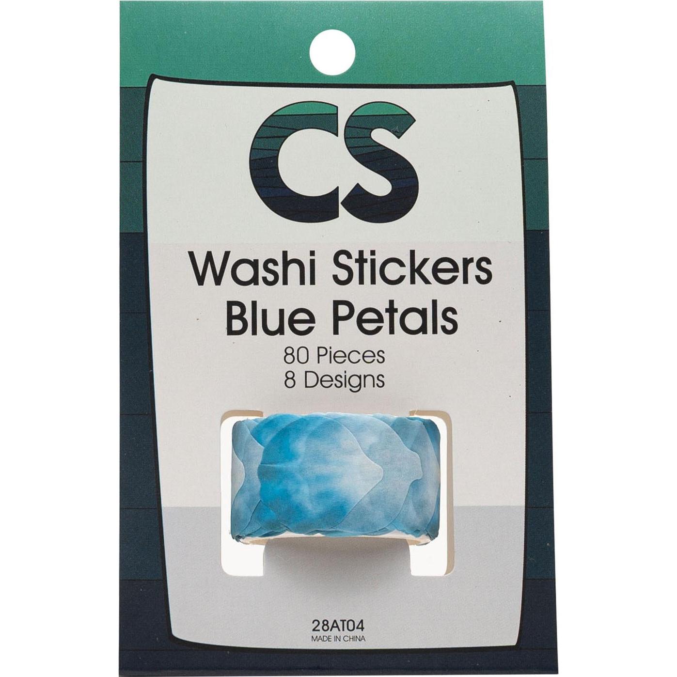 Thumbnail - Colorations, Sticker, Washi Sticker - Blaue Blütenblätter, 80 Stück.