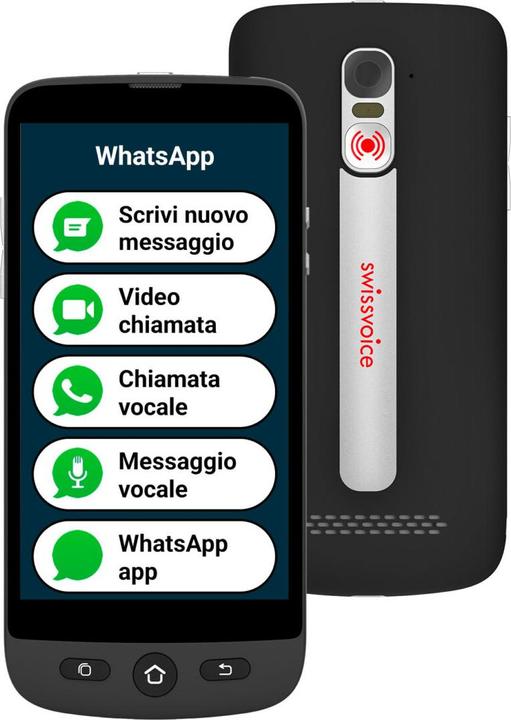 Produktbild Swissvoice S510M Senioren Smartphone Simlockvrij - 4G+ - SOS knop - Android 12 - Whasapp (16 GB, Anthracite, 5", Dual SIM, 4G)