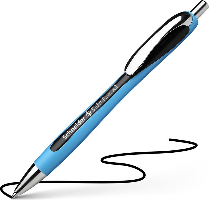 Produktbild Schneider Slider Rave XB Schwarz Druckkugelschreiber (SR132501) (Schwarz, 5x)