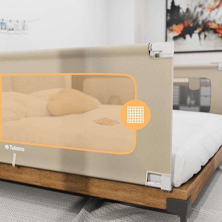 Image du produit Tulano Sicherheitsgeländer für Bett 180cm Abdeckung 48 Beige