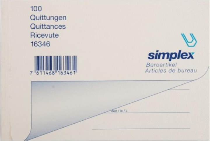 Image du produit Simplex Carnet de reçus autocopiant (100 x)