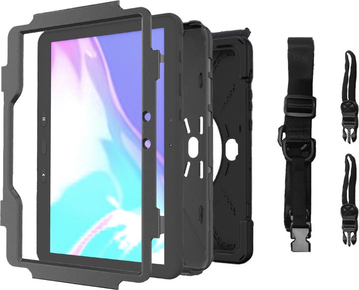 Cazy Stossfest Hülle Kompatibel mit Samsung Galaxy Tab Active Pro - Schutz Fallfest Hülle - mit Drehbar (Galaxy Tab Active Pro, Galaxy Tab Active5 Pro)