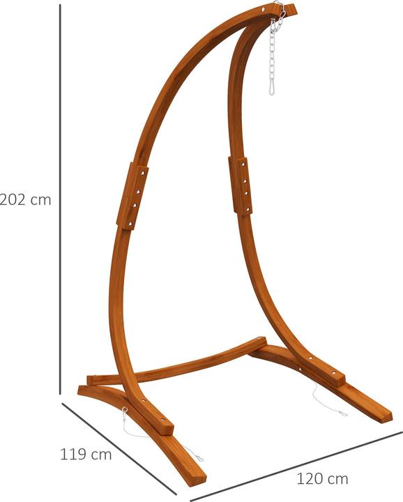 Immagine prodotto Outsunny Telaio per sedia sospesa con catena di sospensione (150 kg)